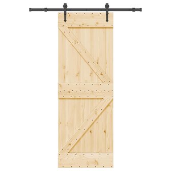 Schuifdeur NARVIK Naturel en Zwart 70 x 210 cm (152,5 cm) 4