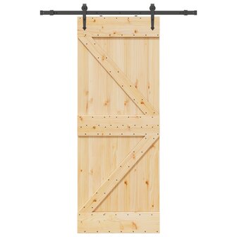Schuifdeur NARVIK Naturel en Zwart 80 x 210 cm (152,5 cm) 4