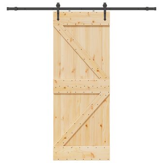 Schuifdeur NARVIK Naturel en Zwart 80 x 210 cm (213,5 cm) 4