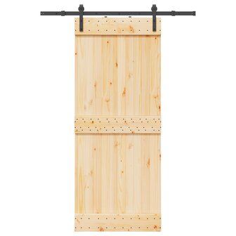 Schuifdeur NARVIK Naturel en Zwart 85 x 210 cm (152,5 cm) 4