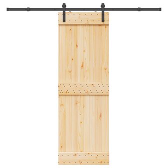 Schuifdeur NARVIK Naturel en Zwart 70 x 210 cm (213,5 cm) 4