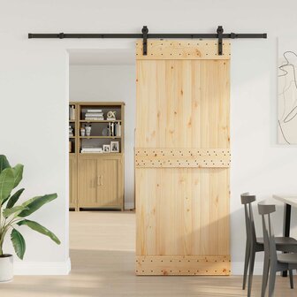 Schuifdeur NARVIK Naturel en Zwart 85 x 210 cm (213,5 cm) 1