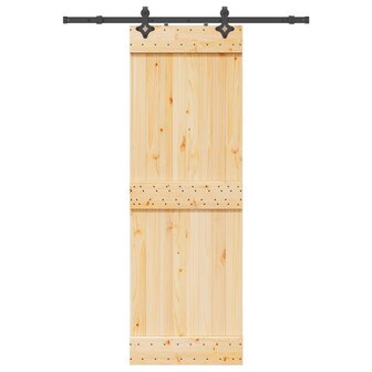 Schuifdeur NARVIK Naturel en Zwart 70 x 210 cm (152,5 cm) 4
