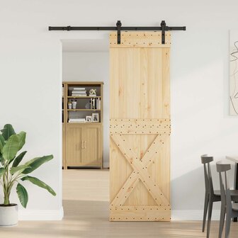 Schuifdeur NARVIK Naturel en Zwart 70 x 210 cm (152,5 cm) 1