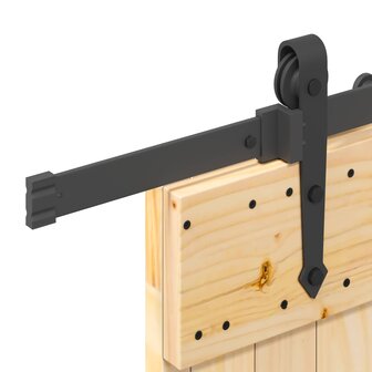 Schuifdeur NARVIK Naturel en Zwart 70 x 210 cm (213,5 cm) 6