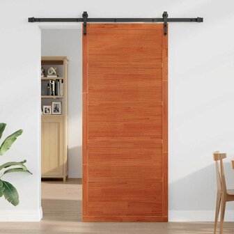 Schuifdeur Wasbruin 100 x 2,5 x 208 cm Massief grenenhout 3
