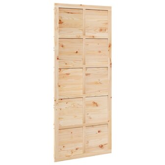 Schuifdeur Naturel 90 x 2,5 x 208 cm Massief grenenhout 2