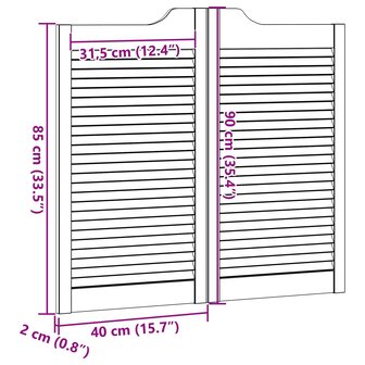 Schuifdeuren 2 pcs Naturel Massief grenenhout 10