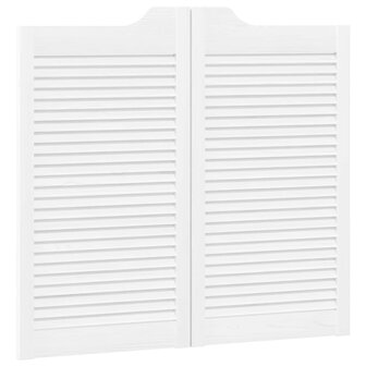 Schuifdeuren 2 pcs Wit Massief grenenhout 4