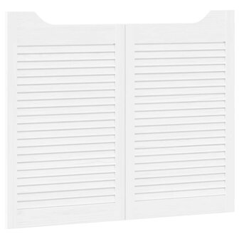 Schuifdeuren 2 pcs Wit Massief grenenhout 2