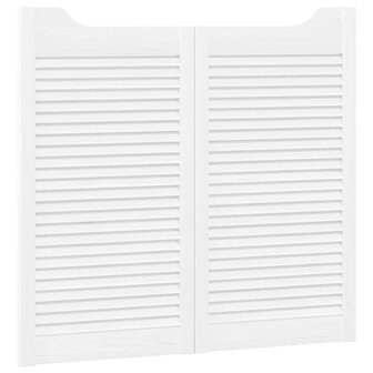 Schuifdeuren 2 pcs Wit Massief grenenhout 2