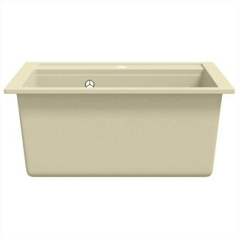 Spoelbak enkele bak graniet beige 4