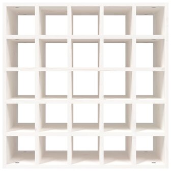 Wijnkast Wit 56x25x56 cm Massief grenenhout 4