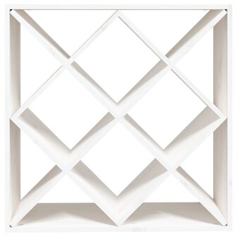 Wijnkast 62x25x62 cm massief grenenhout wit 4
