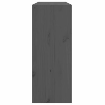 Wijnkast 62x25x62 cm massief grenenhout grijs 5