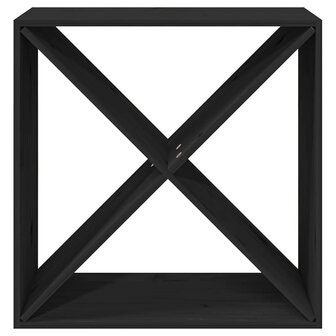 Wijnkast 62x25x62 cm massief grenenhout zwart 4