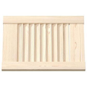 Kastdeuren met lamellen 4 st 39,5x29,5 cm massief grenenhout 6