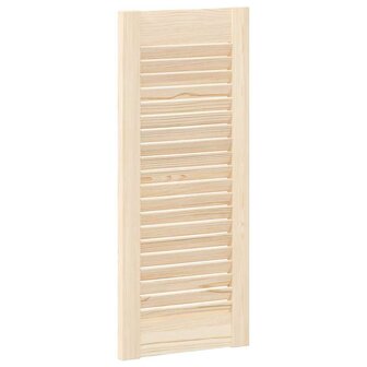 Kastdeuren met lamellen 2 st 69x29,5 cm massief grenenhout 7
