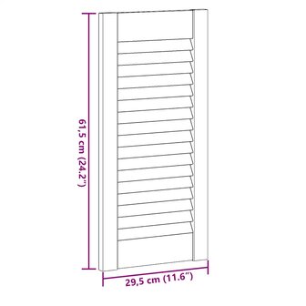 Kastdeuren louvredesign 4 st 61,5x29,5 cm wit 9