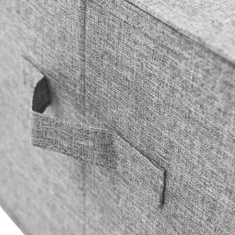 Opbergbox 50x30x25 cm stof grijs 9