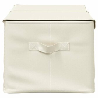 Opbergbox 50x30x25 cm stof cr&egrave;mekleurig 6