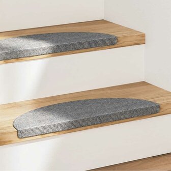 Trapmatten zelfklevend 15 st 56x17x3 cm grijs 1