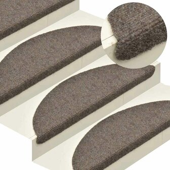 Trapmatten Zelfklevend 10 st 65x21x4 cm Beige Halfrond Groot 1