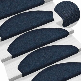Trapmatten zelfklevend 10 stuks 65x21x4 cm marineblauw halfrond groot 1