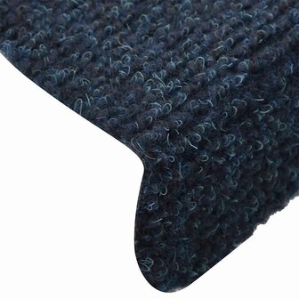 Trapmatten zelfklevend 10 stuks 65x21x4 cm marineblauw halfrond groot 6