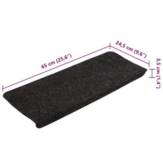 Trapmatten zelfklevend 15 st 65x24,5x3,5 cm antracietkleurig 9