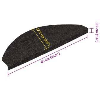 Trapmatten zelfklevend 10 st 65x22,5x3,5 cm antracietkleurig 9