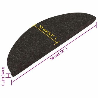 Trapmatten zelfklevend 10 st 56x17x3 cm zwart 9