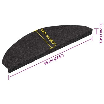 Trapmatten zelfklevend 10 st 65x22,5x3,5 cm zwart 9