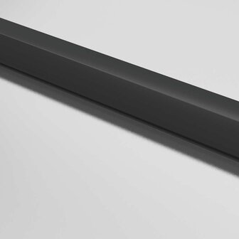 Binnendeur smal 93x201,5 cm gehard glas en aluminium zwart 6