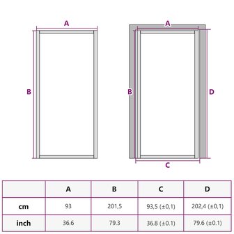 Binnendeur smal 93x201,5 cm gehard glas en aluminium zwart 10