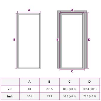 Binnendeur smal 83x201,5 cm gehard glas en aluminium zwart 10