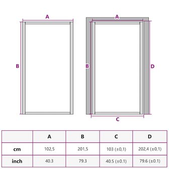 Binnendeur smal 102,5x201,5 cm gehard glas en aluminium zwart 10