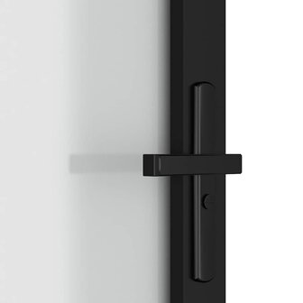 Binnendeur 76x201,5 cm matglas en aluminium zwart 5