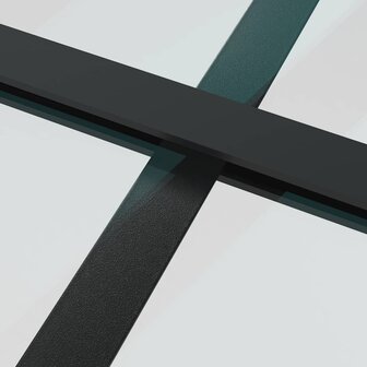Binnendeur 76x201,5 cm matglas en aluminium zwart 6
