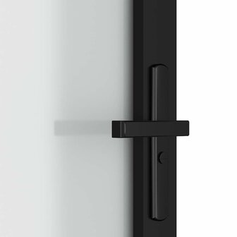 Binnendeur 102,5x201,5 cm matglas en aluminium zwart 5