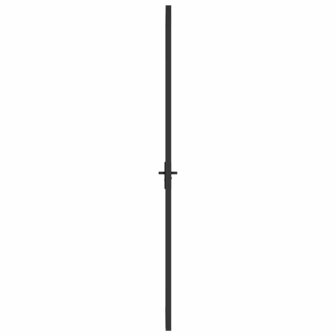 Binnendeur 83x201,5 cm ESG-glas en aluminium zwart 4