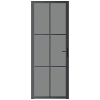 Binnendeur 76x201,5 cm ESG-glas en aluminium zwart 3