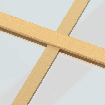 Schuifdeur 76x205 cm helder ESG-glas en aluminium goudkleurig 5