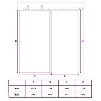 Schuifdeur 102,5x205 cm mat ESG-glas en aluminium goudkleurig 10