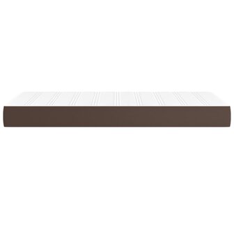 Pocketveringmatras medium 90x200x20 cm kunstleer bruin 4