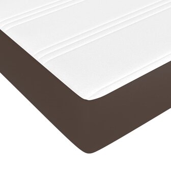 Pocketveringmatras medium 90x200x20 cm kunstleer bruin 5