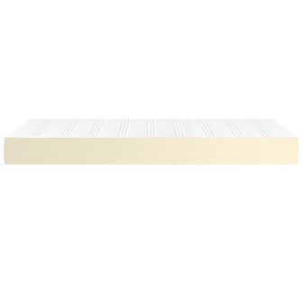 Pocketveringmatras medium 100x200x20 cm kunstleer cr&egrave;mekleurig 4
