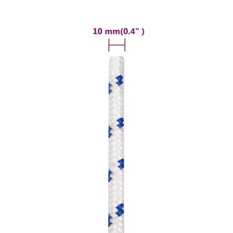 Boot touw 10 mm 25 m polypropyleen wit 6