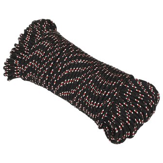 Boot touw 3 mm 250 m polypropyleen zwart 2