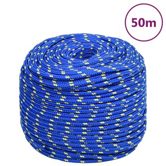 Boot touw 6 mm 50 m polypropyleen blauw 1